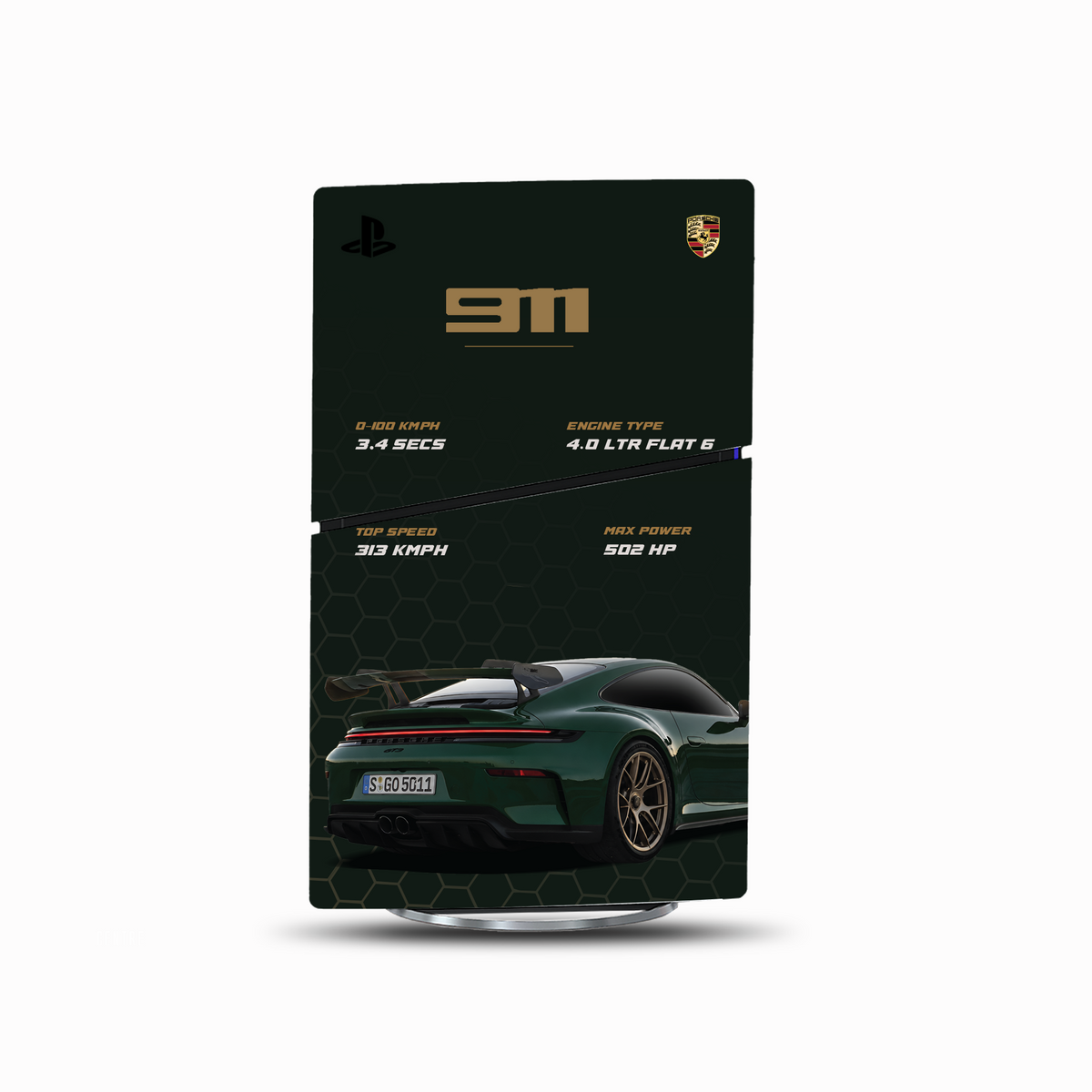 Porsche 911 GT3 Console Skin by SUBUMI — PS5 Slim Digital, left side