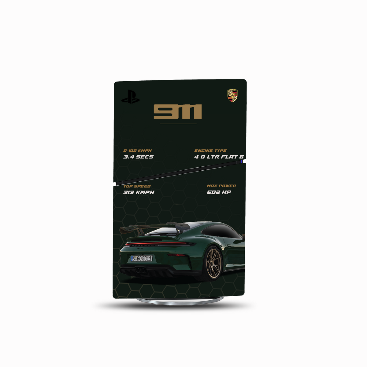 Porsche 911 GT3 Console Skin by SUBUMI — PS5 Slim Disc, left side