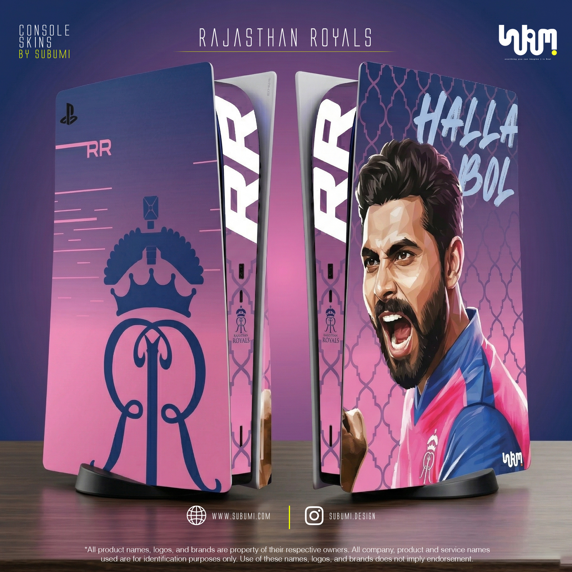 Rajasthan Royals PS5 Console Skin | SUBUMI